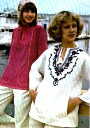 4166 WOODSTOCK CAFTAN EMBRDRD TOP,TRANSFER PATTERN 9/10 30 1/2B